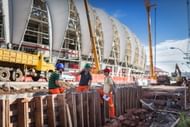 The Beira Rio stadium is remodelled on January 31, 2014 in Porto Alegre, Brazil. The stadium will host matches during the 2014 FIFA World Cup Brazil.
